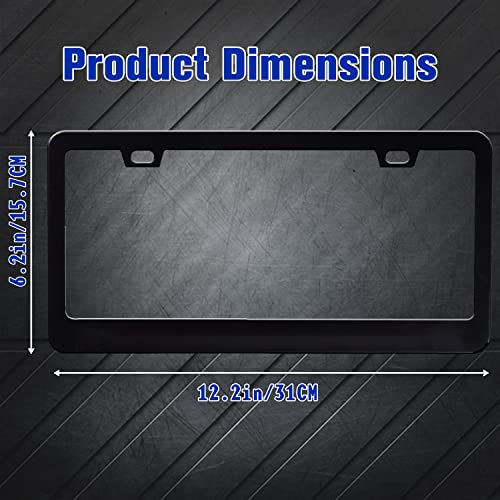 Pink Cow Print Animal License Plate Frame Stainless Steel 6x12 Inch 2