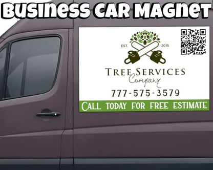 Personalized Car Magnet Sign Custom Business Logo for Cars Trucks Vans