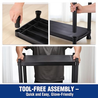 5 Tier Plastic Storage Shelves (5 Count)