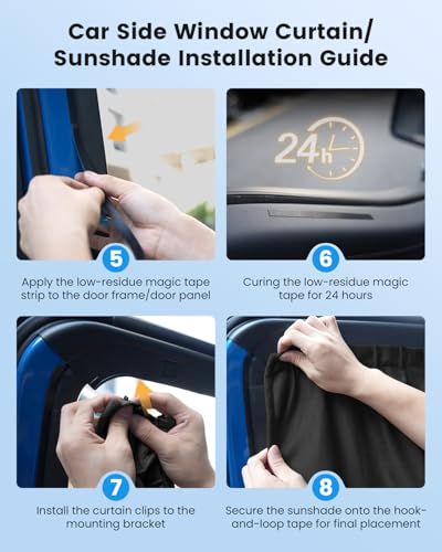 2025 Upgraded] Weektic Car Curtains for 2021 2022 2023 2024 2025 Ford F150 SuperCrew (4 Count)