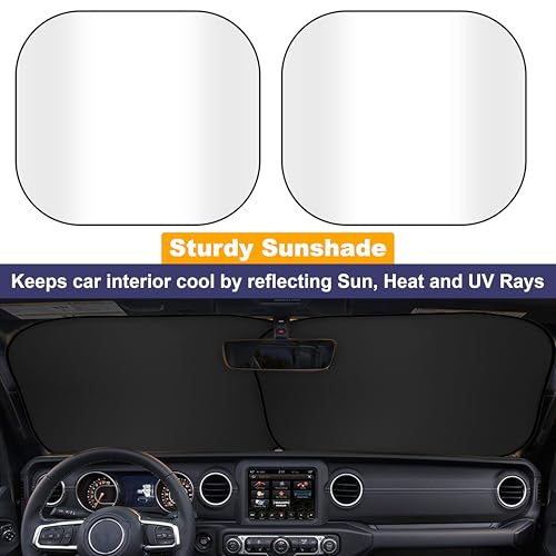2 Piece Jeep Windshield Sun Shade (2 Count)