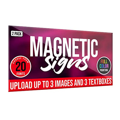 2 Pack Personalized Magnetic Signs for Vehicles