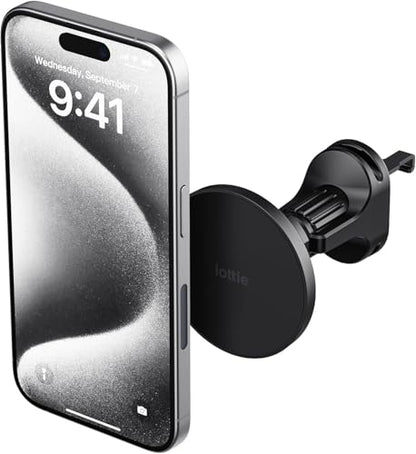 iTap 3 Magnetic Air Vent Car Mount Phone Holder with Magnetic Ring Adapter. Compatible with iPhone