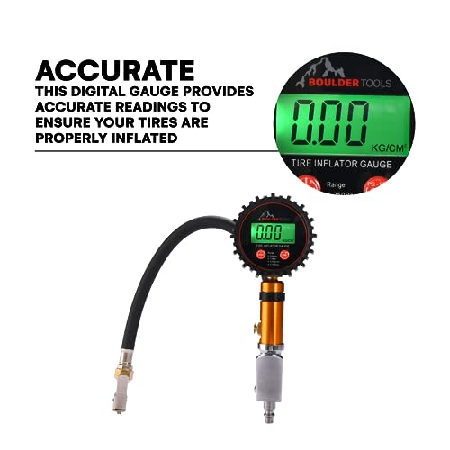 Tire Pressure Gauge with Inflator
