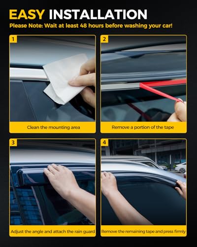 Rain Guards for Car Windows (4 Count)