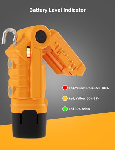 Rechargeable LED Work Light with Magnetic Base & Hanging Hook Mechanic Portable Working Light for Car Repairing