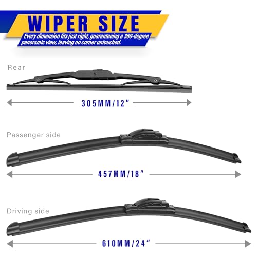 3 Wipers Fits GMC Terrain 2018