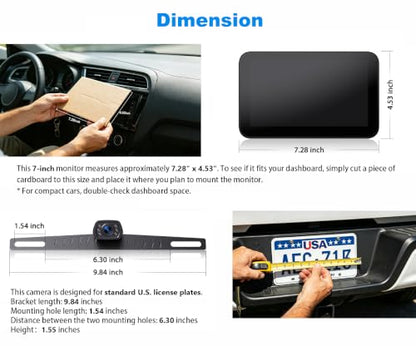 Wired Backup Camera Kit with 7" Monitor