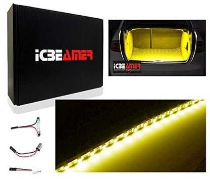 12" Amber Yellow 18SMD 2835 LED Strip Light Universal Fit Car Trunk Cargo Area or Interior Illumination
