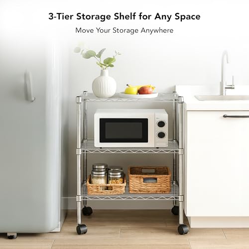 3 Tier Wire Shelving Unit Storage Rack