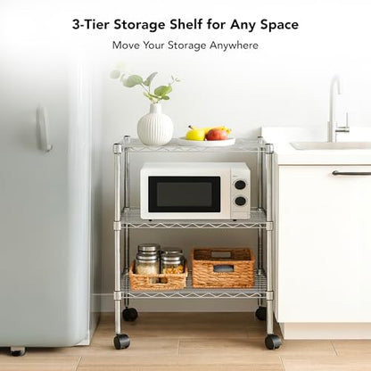 3 Tier Wire Shelving Unit Storage Rack