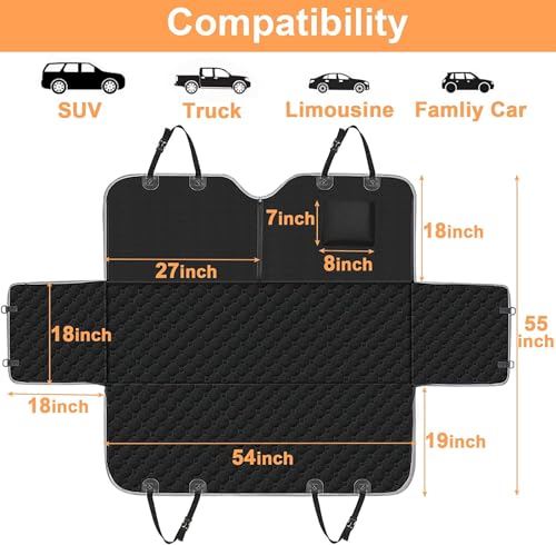 Dog Car Seat Cover for Back Seat