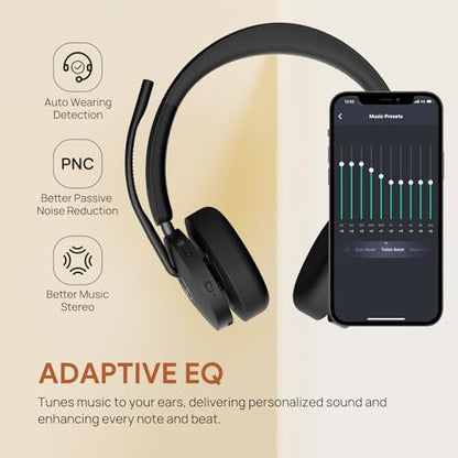 BH74 with Stand ANC Wireless Headset with Microphone for PC