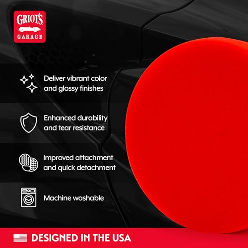 5.5” Red Foam Waxing Pads for Car Detailing (2 Count)