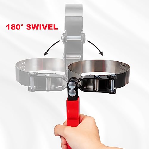 5pcs Swivel Oil Filter Wrench Set 12" Oil Filter Removal Tool (5 Count)