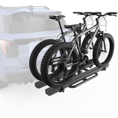 Aluminum 2 EBikes Rack Foldable 2'' Hitch Mounted Carrier Racks w
