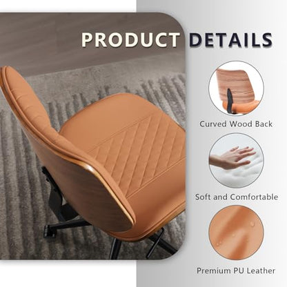 Home Office Chair No Arms with Wheels