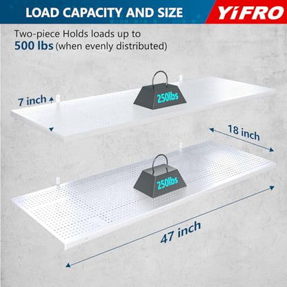 2 Pack 1.5x4ft Heavy Duty Garage Wall Shelving (2 Count)