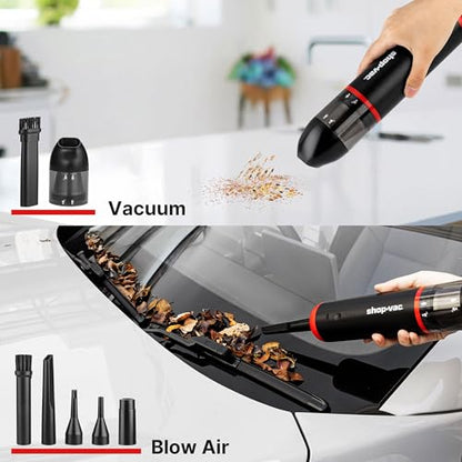 3-in-1 Car Vacuum & Air Duster, 14000Pa Mini Cordless Vacuum