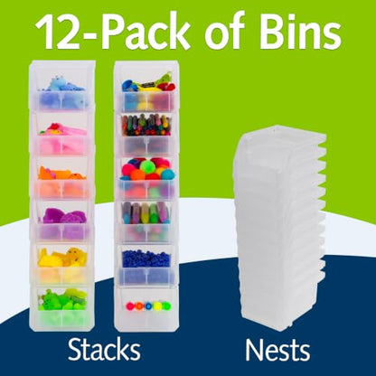 Extra Small Stackable Plastic Storage Bins