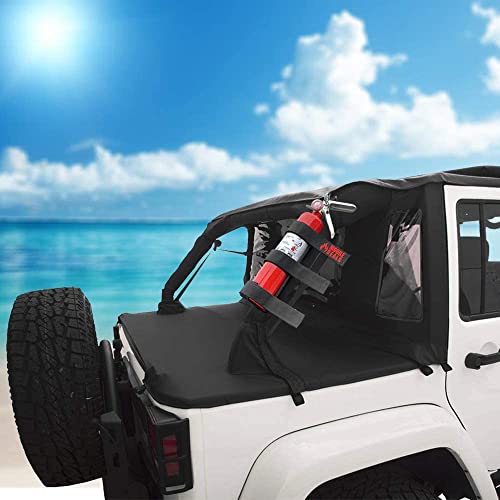 Dry Chemical 2.5 Pounds lbs Fire Extinguisher with Vehicle Bracket and Mobile Deals Adjustable Roll Bar Holder Mount Compatible with Jeep Wrangler Unlimited