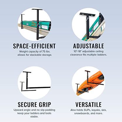 Adjustable Overhead Ladder Rack