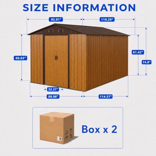 8x10 FT Outdoor Storage Shed