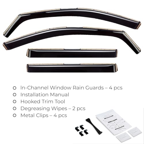 Window Deflectors Smoke Tinted in (4 Count)