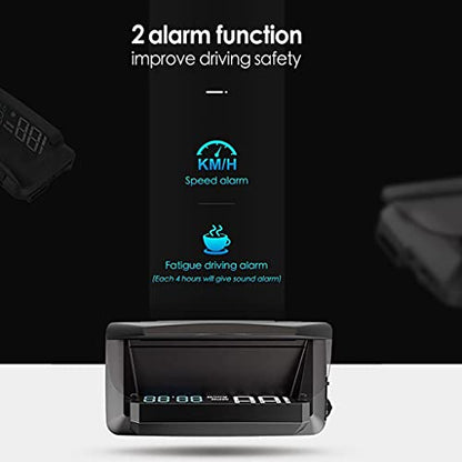 Universal Car HUD GPS Speedometer Head Up Display Digital Speed 3D Reflection for Cars Digital Speed MPH Overspeed Alarm
