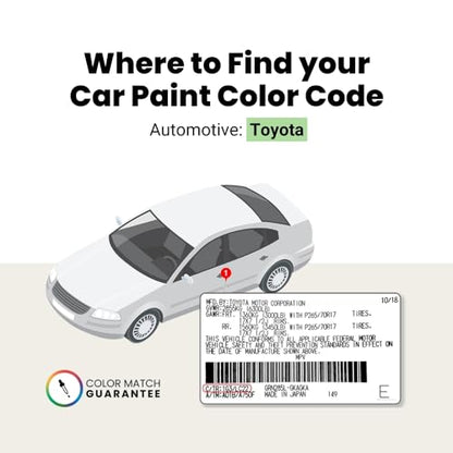 3U5 Supersonic Red Tricoat Compatible with Toyota Exact Match Touch Up Paint Brush