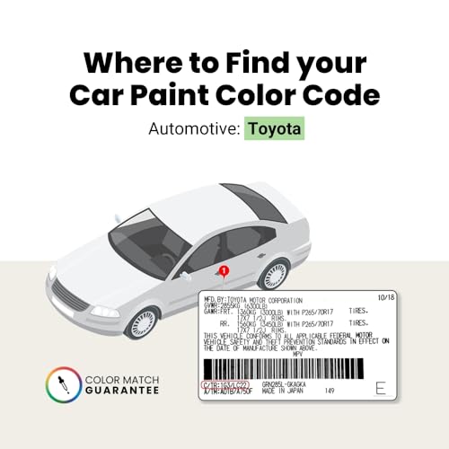 4T3 Bronze Pyrite Metallic Compatible with Toyota Exact Match Touch Up Paint Brush