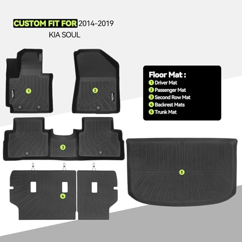 All Weather TPE Floor Mat Set for 2014