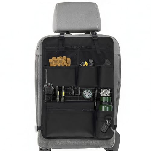 Tactical Car Seat Organizer with Multiple Pockets