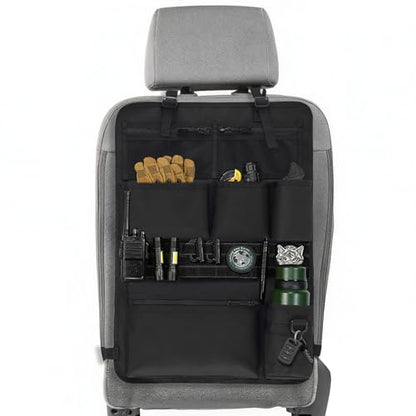 Tactical Car Seat Organizer with Multiple Pockets