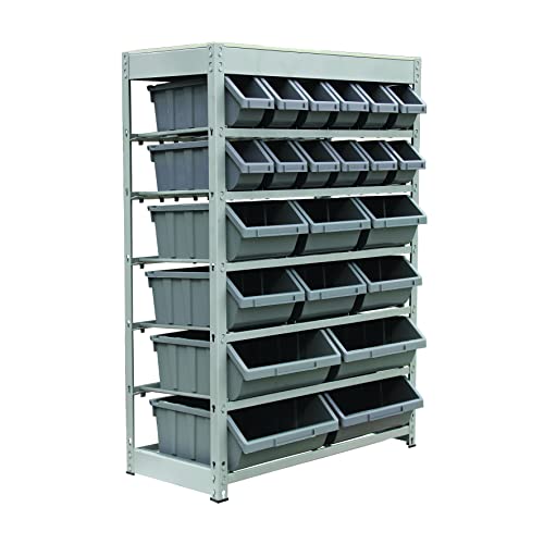 Bin Rack Storage System Heavy Duty Steel Rack Organizer Shelving Unit w