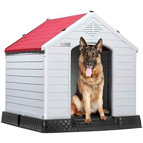 Durable Waterproof Plastic Dog House for Small to Large Sized Dogs