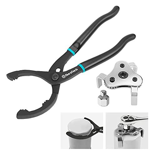 12 Inch Oil Filter Pliers & 3 Jaw Adjustable Oil Filter Wrench