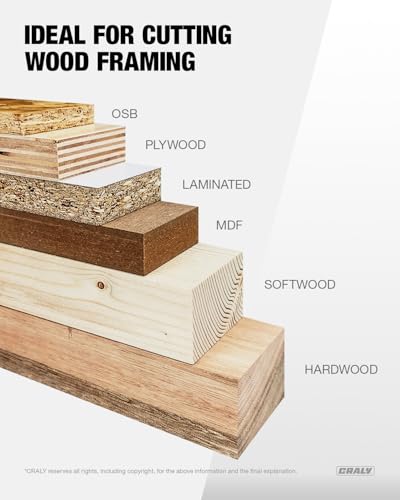 5-3/8 Inch 24T Wood Framing & 30T Metal & 50T Aluminum Cutting Circular Saw Blade, 20mm Arbor, Carbide Tipped, Thin Kerf, Black Ice™, for Wood, Aluminum, Metal, 3-Pack(C054243050-3D)