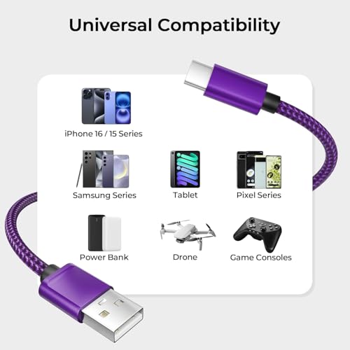 for iPhone 17 16 Pro Max Charger Cord (3 Count)