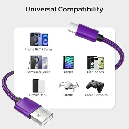 for iPhone 17 16 Pro Max Charger Cord (3 Count)