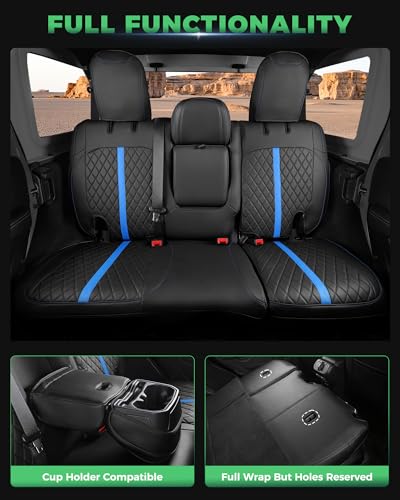 for Jeep Wrangler Leather Custom Car Seat Covers Full Set 4 Door