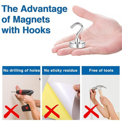 Magnetic Hooks for Cruise Essentials 2026 Cabins Door 45 Pack (45 Count)