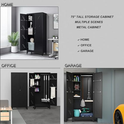 75" Taller Metal Garage Storage Cabinet