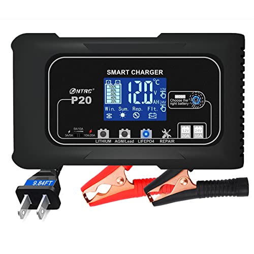 20Amp 12 24V Smart Car Battery Charger Fully Automatic Maintainer
