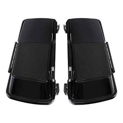 Motorcycle Saddlebags 5" Stretched Extended Hard Saddle BagsW (2 Count)