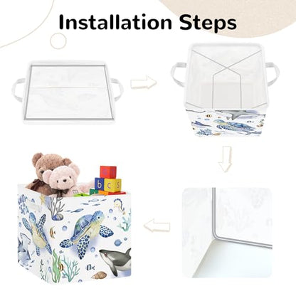 11.8" Ocean Animal Storage Basket Set of 3 for Kid Toy Clothes Bin (3 Count)