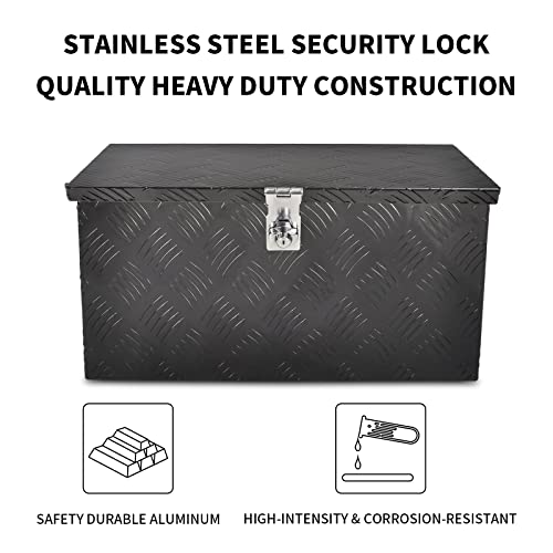 20 Inch Aluminum Tool Box 5 Bar Tread Flatbox for Truck Car Outdoor