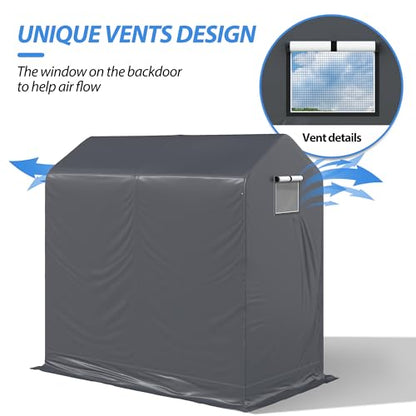 Outdoor Storage Shed 6 x 3Ft Heavy Duty Portable Storage Shelter with Roll