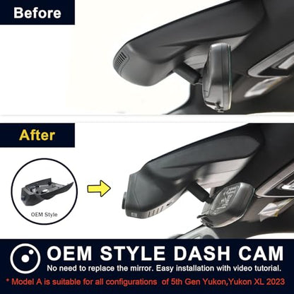 4K Dash Cam Custom fit for GMC Yukon
