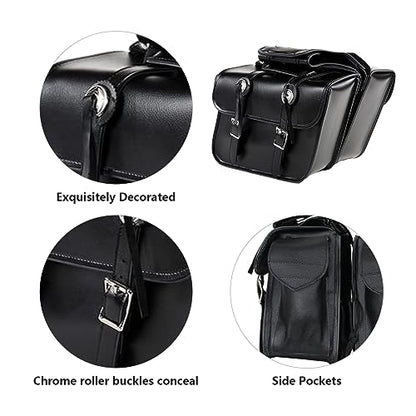 Motorcycle Saddle Bags Leather Motorcycle Luggage Bag with Gun Holsters For Softails Sportsters and Choppers Tool Bags